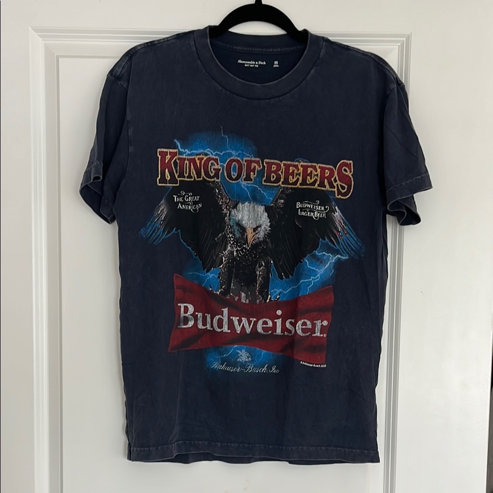 Abercrombie & Fitch Budweiser King of Beers Navy T-Shirt